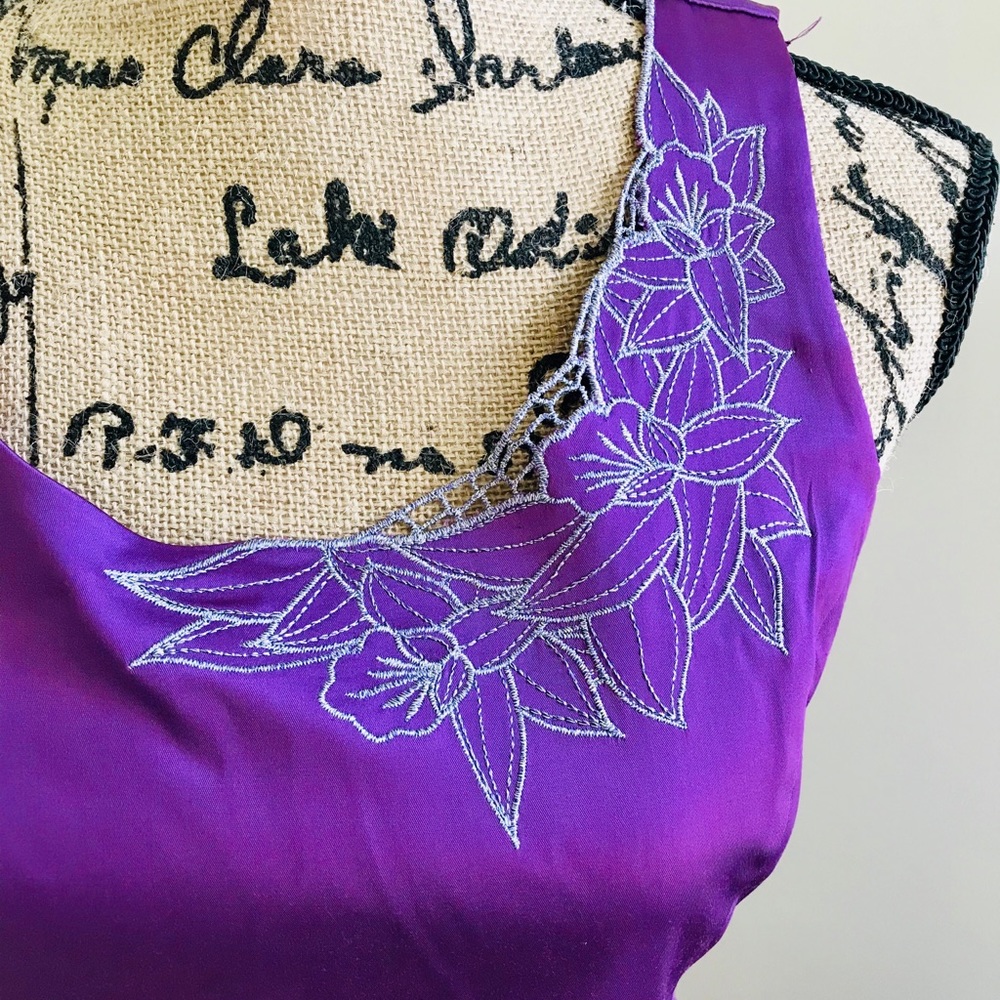 Purple silk dress